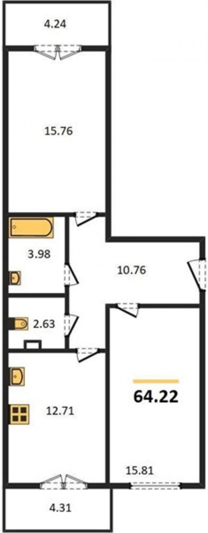 2-комн квартира Гагарина улица 2-комн квартира Гагарина улица