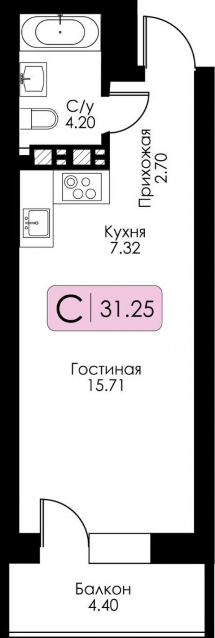 1-комн квартира в новом доме Цанова б-р 1-комн квартира в новом доме Цанова б-р
