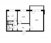 2-комн, 55кв м, этаж 10/10 Забалуева, 51/2