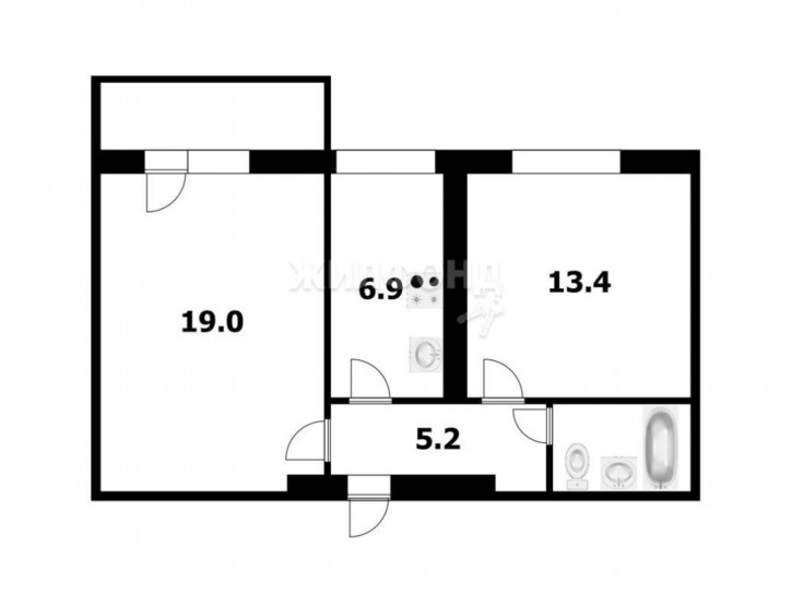 2-комн квартира Ленинградская, 111