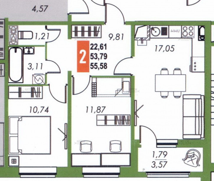 2-комн квартира в новом доме Академика Потехина улица,корпус 4 2-комн квартира в новом доме Академика Потехина улица,корпус 4