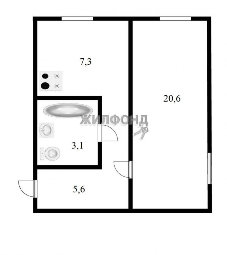 1-комн квартира Советская улица, д.7 1-комн квартира Советская улица, д.7