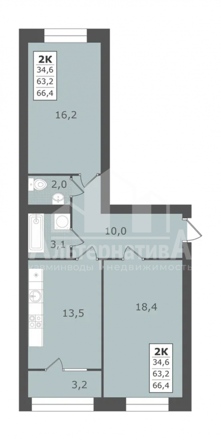 2-комн квартира Рыбникова ул. 2-комн квартира Рыбникова ул.