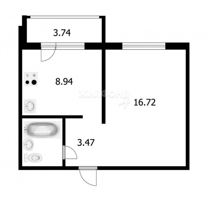 1-комн квартира Титова, 242/2
