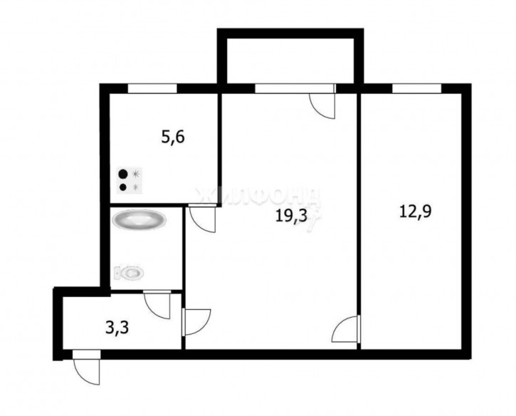 2-комн квартира Учительская, 37