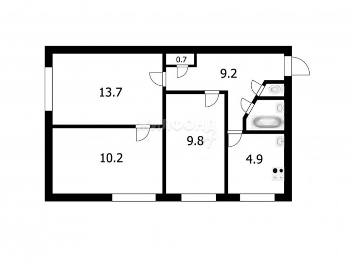 3-комн квартира Забалуева, 13
