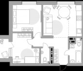 3-комн, 62.8 кв м, этаж 13/23 Менделеева улица, д.1