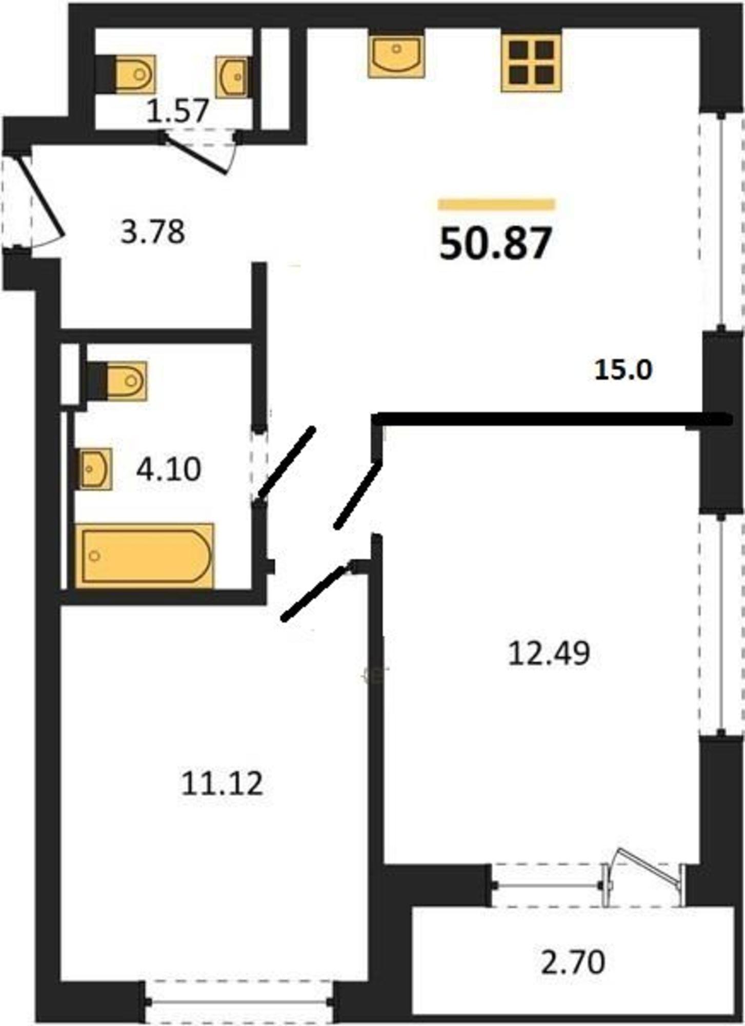 Купить квартиру за 6 809 000 рублей на Тракторная ул, 43