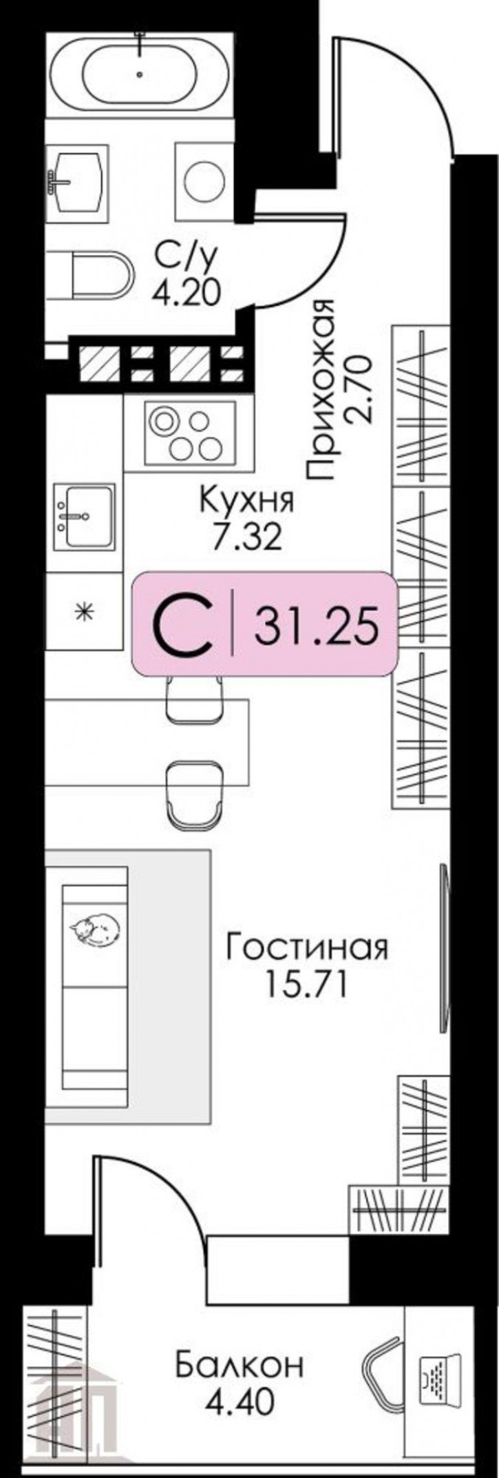 1-комн квартира в новом доме Коминтерна ул, 95к 1-комн квартира в новом доме Коминтерна ул, 95к