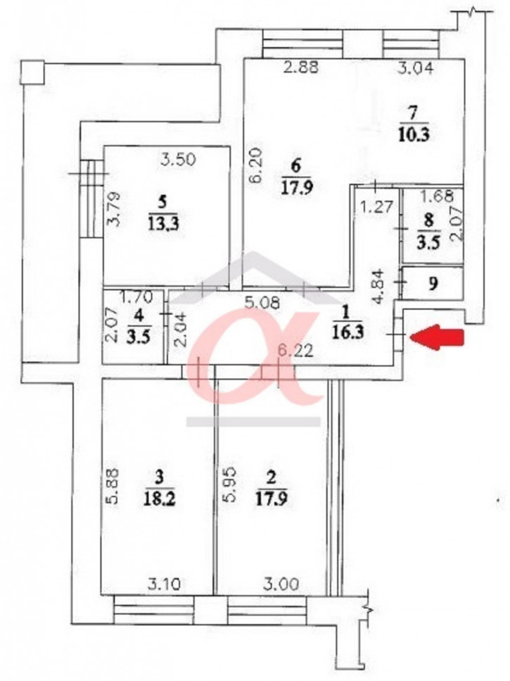 4-комн квартира Свободы улица, 31