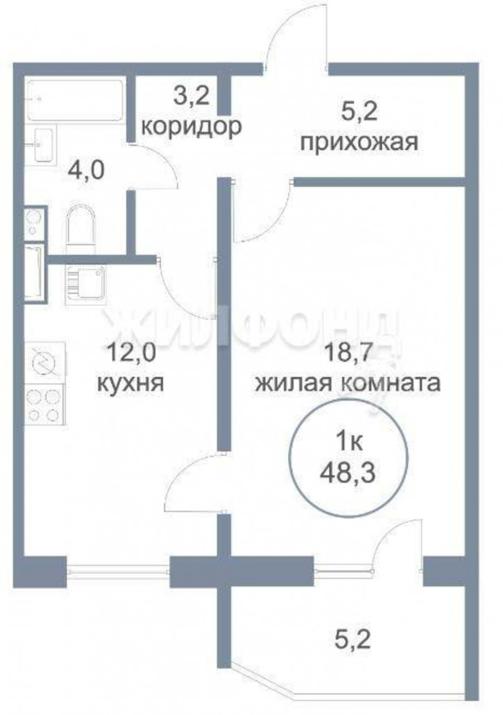 1-комн квартира 5-й микрорайон, д.50 1-комн квартира 5-й микрорайон, д.50