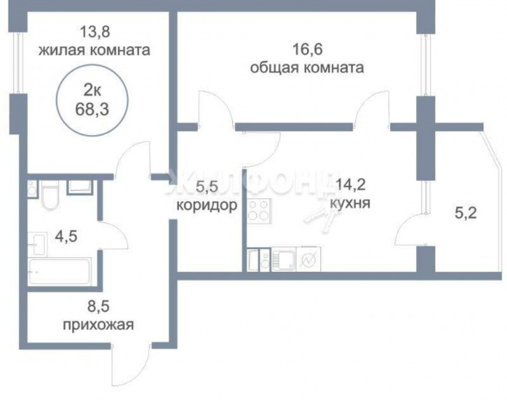 2-комн квартира 5-й микрорайон, д.50 2-комн квартира 5-й микрорайон, д.50
