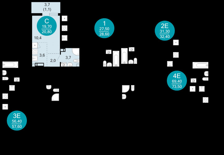 1-комн квартира в новом доме Краснодарский край, Сочи, улица Искры, 66/10