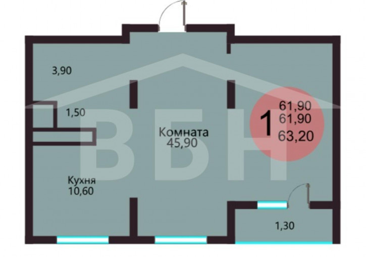 2-комн квартира в новом доме Шишкова улица, 140б