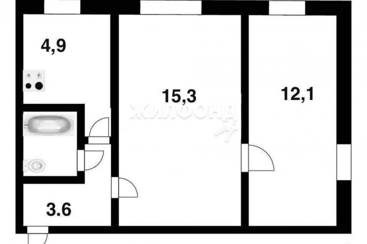 2-комн квартира Янтарная улица, д.45