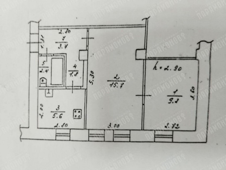 2-комн квартира Реки Лазури наб, 12