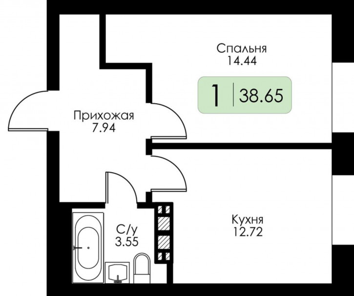 1-комн квартира в новом доме Цанова б-р 1-комн квартира в новом доме Цанова б-р