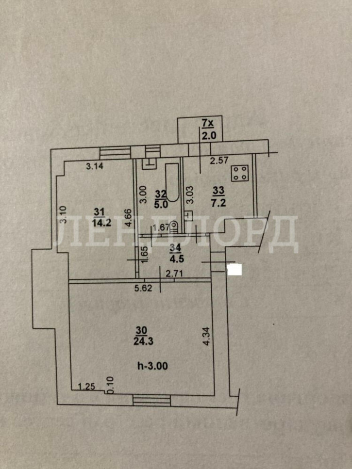2-комн квартира Ворошиловский проспект, 8