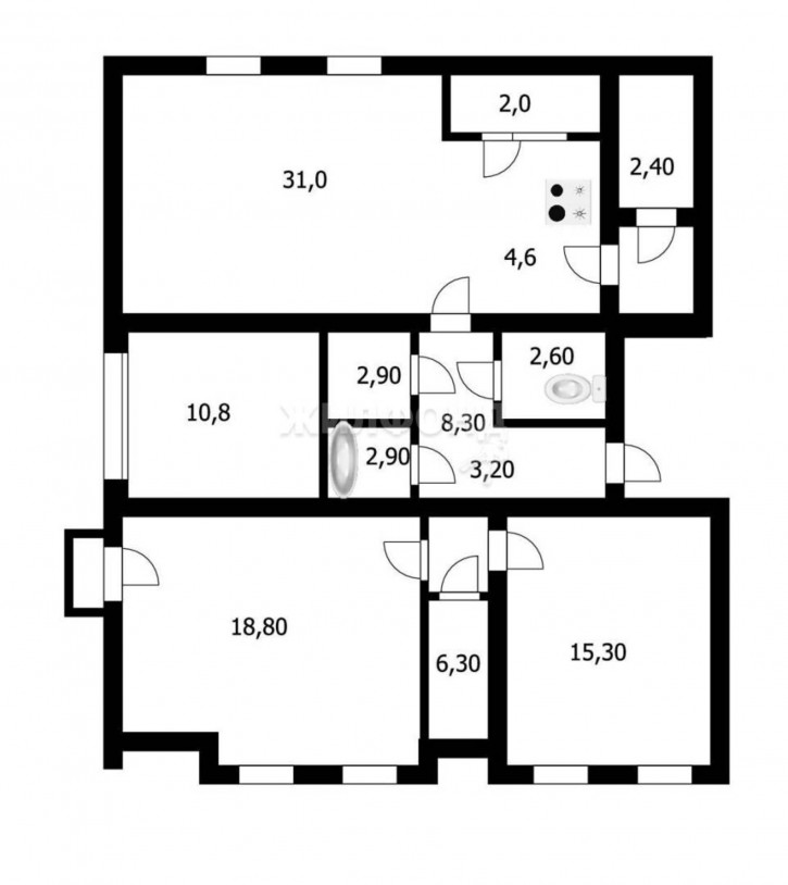 4-комн квартира Красный проспект, 323/2
