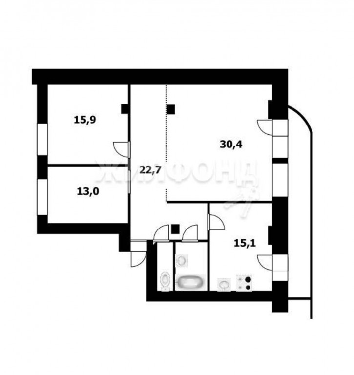 3-комн квартира Шевченко, 11