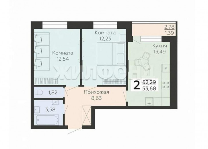 2-комн квартира Независимости улица, д.78бк3 2-комн квартира Независимости улица, д.78бк3