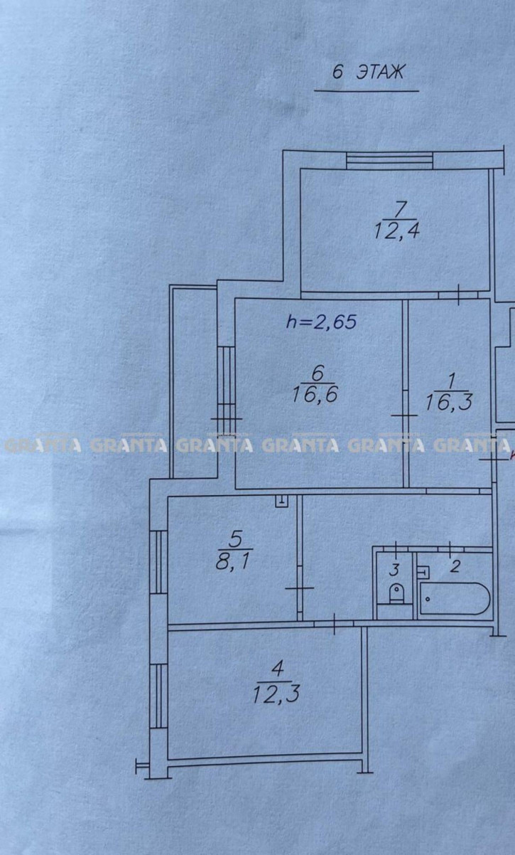 3-комн квартира ул Молокова, 64