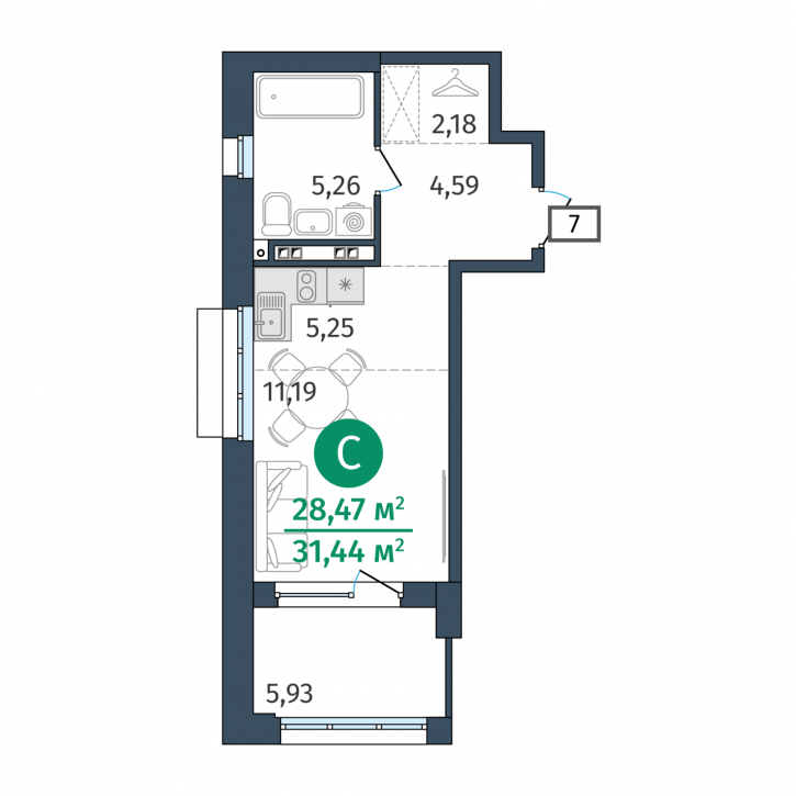 Квартира в новом доме Тюмень