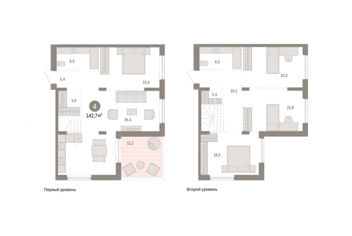 4-комн квартира в новом доме ул. Аэропорт, стр. 3