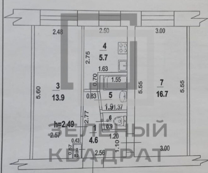 2-комн квартира Артёма ул, 17