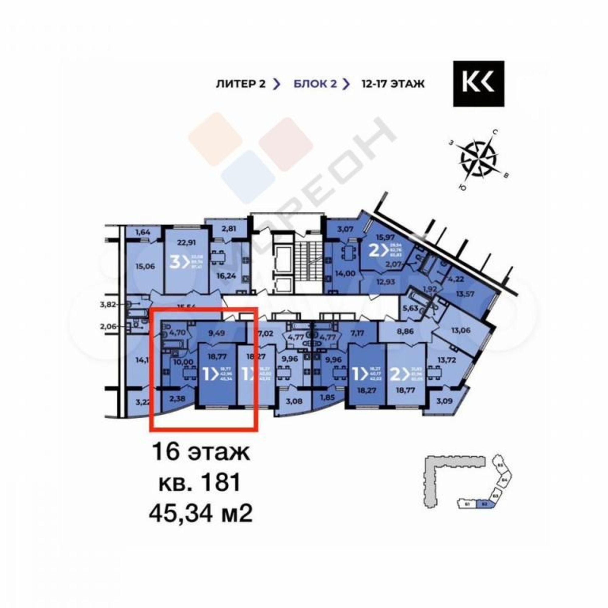 Купить квартиру за 4 550 000 рублей на Марины Цветаевой ул, 3/ к1