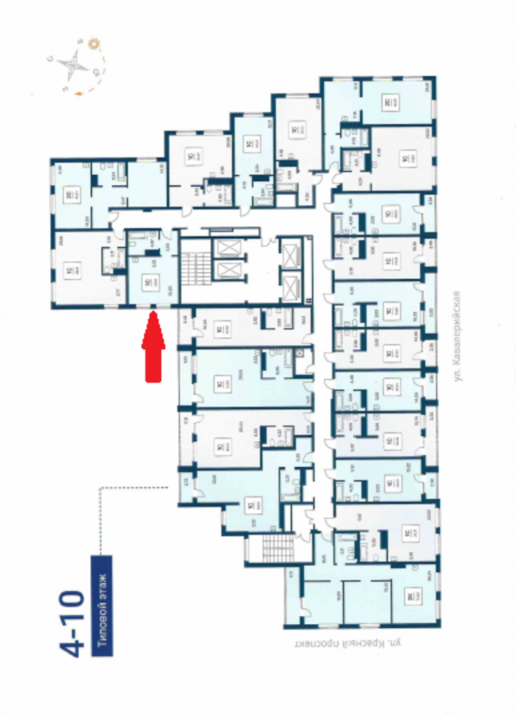 1-комн квартира в новом доме проспект Красный, 180
