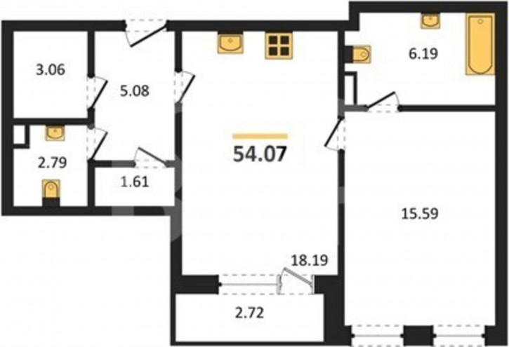 1-комн квартира в новом доме Ленинградская улица, 29кб 1-комн квартира в новом доме Ленинградская улица, 29кб