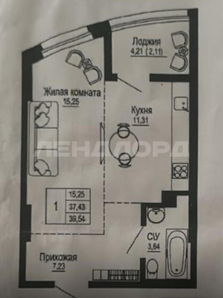 1-комн квартира Привокзальная улица, 3/1 1-комн квартира Привокзальная улица, 3/1