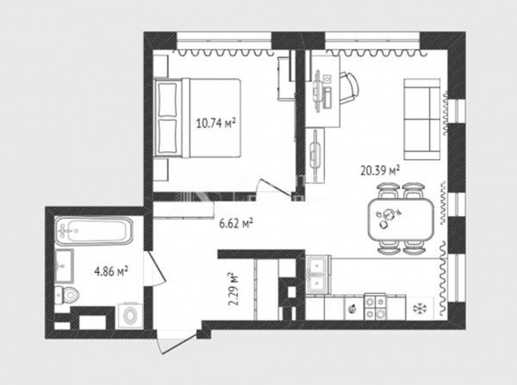 1-комн квартира улица Тимофея Чаркова, 91