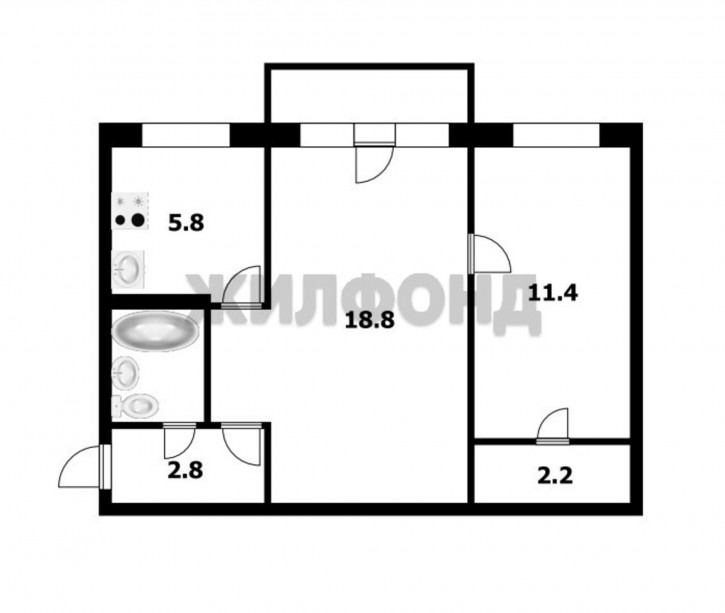 2-комн квартира Красный проспект, 90/2 2-комн квартира Красный проспект, 90/2