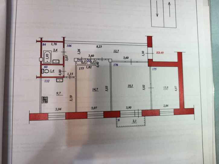 3-комн квартира Победы улица, 89