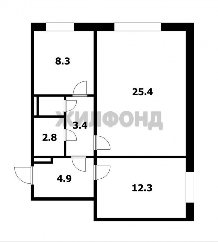 2-комн квартира Николая Сотникова улица, д.14