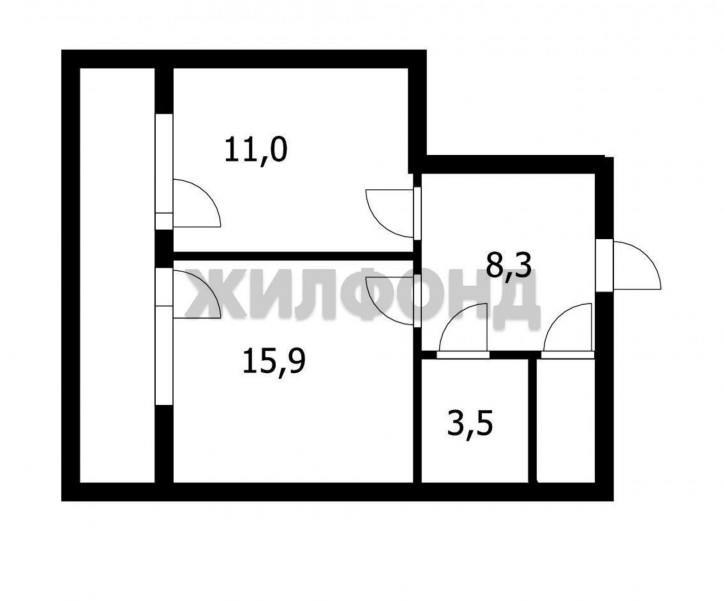 1-комн квартира Гоголя улица, д.51