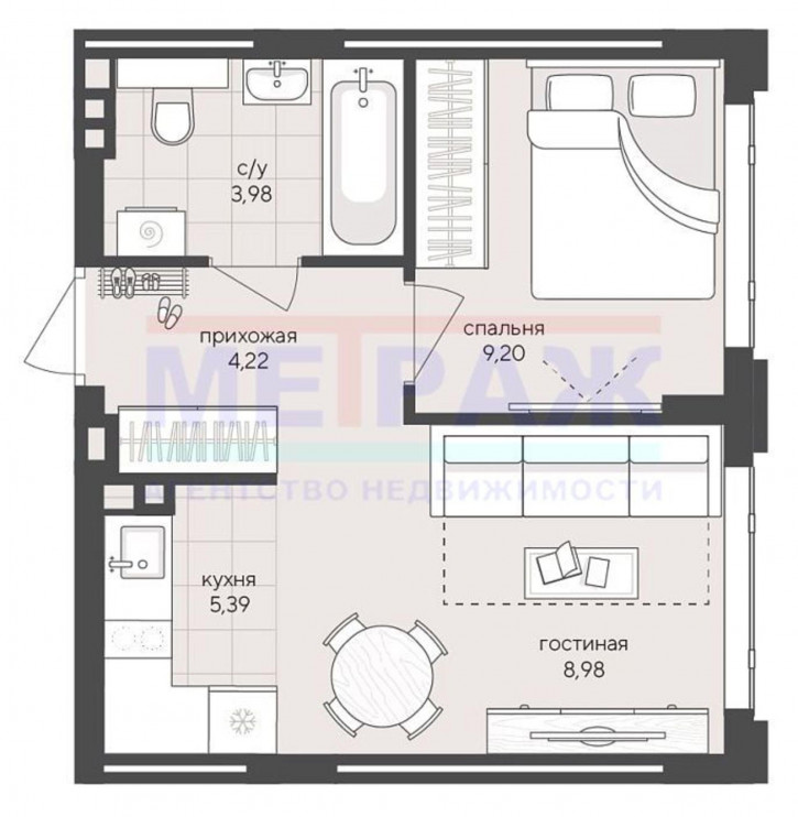 1-комн квартира ул. Кедровая,79