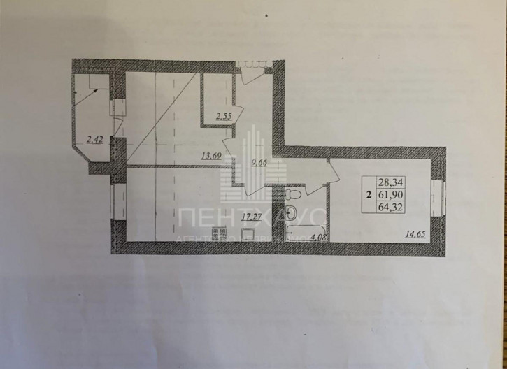 2-комн квартира в новом доме Верхняя Дуброва ул., 32В, 32В