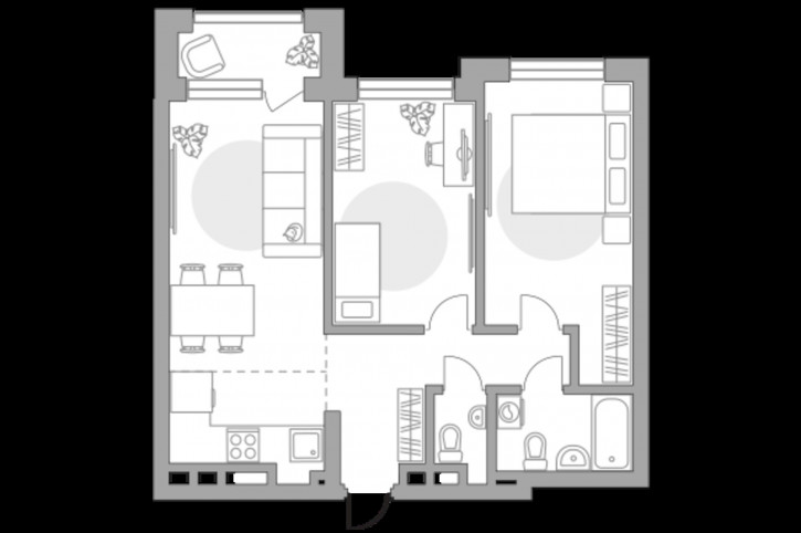3-комн квартира в новом доме Менделеева улица, д.1