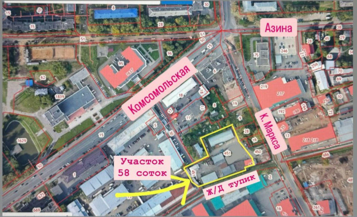 Земельный участок Комсомольская ул, 12/2 Земельный участок Комсомольская ул, 12/2