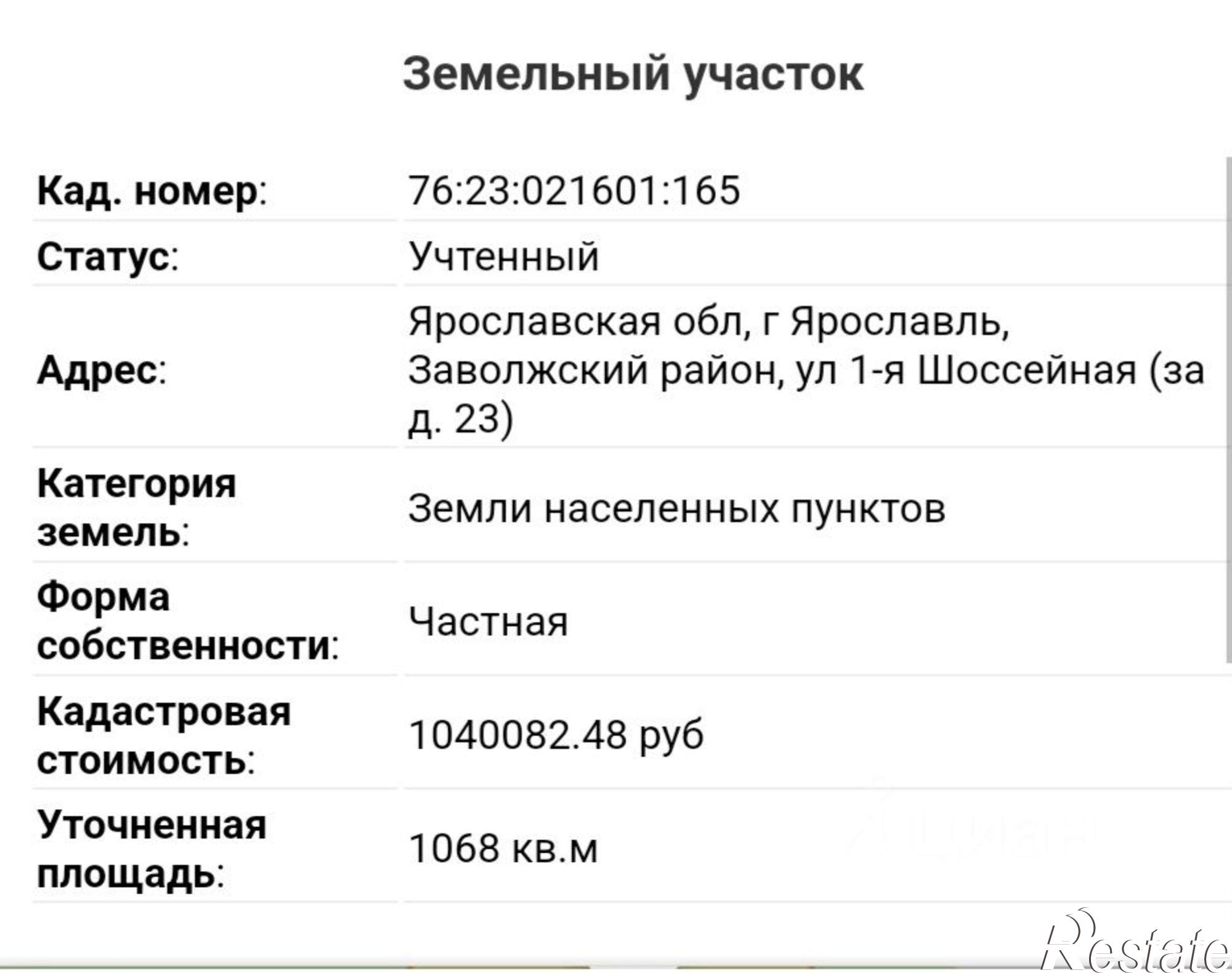 Купить землю, земельный участок за 1 250 000 рублей на 1-я Шоссейная улица, 25