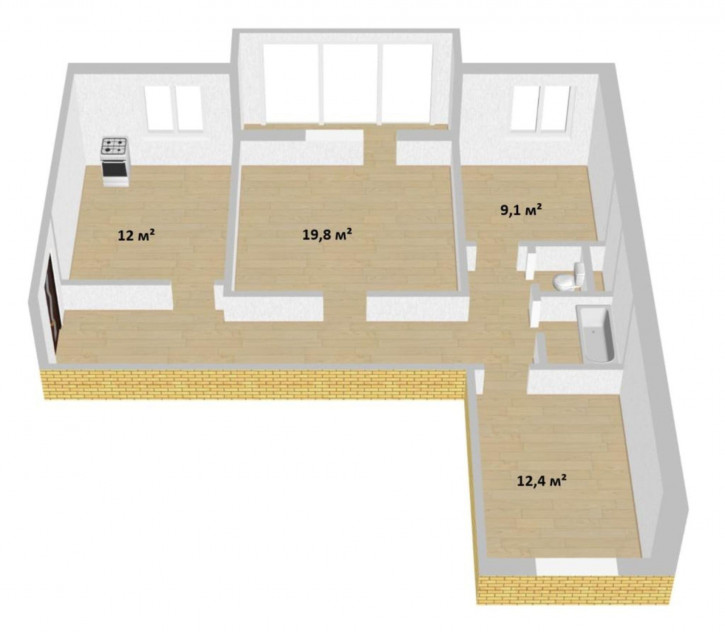 3-комн квартира Южное ш, 6 в