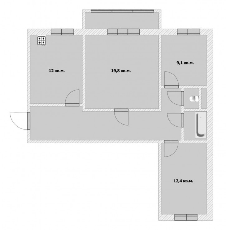3-комн квартира Южное ш, 6 в