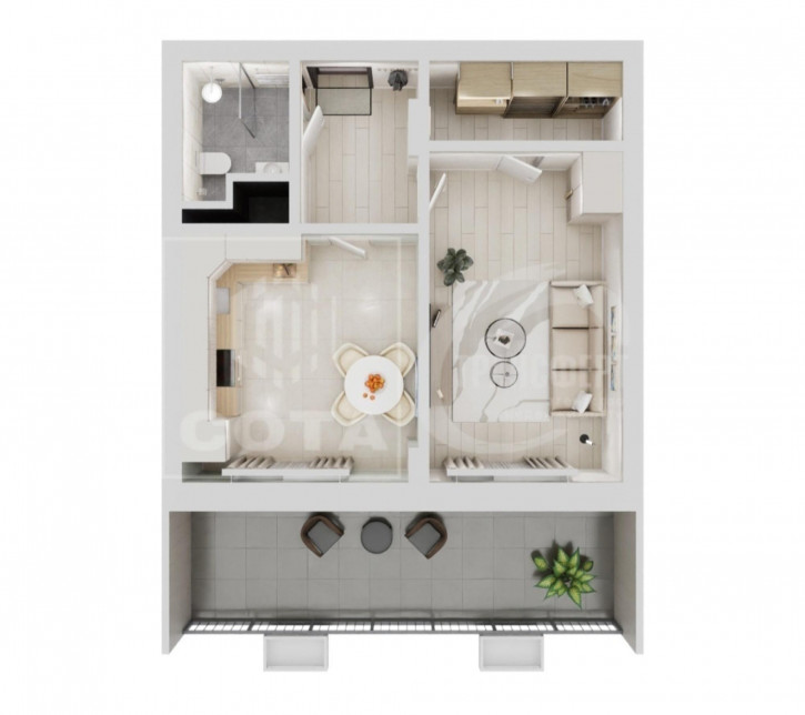 1-комн квартира в новом доме Остужева улица, 52/5