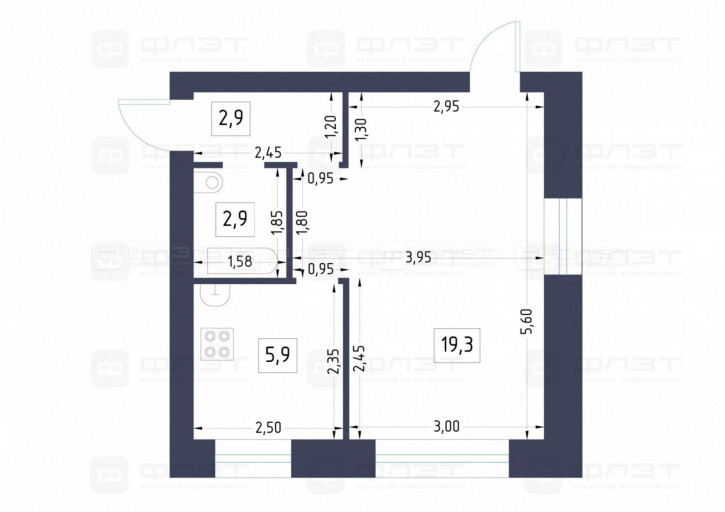1-комн квартира ул. Каштановая, дом 8