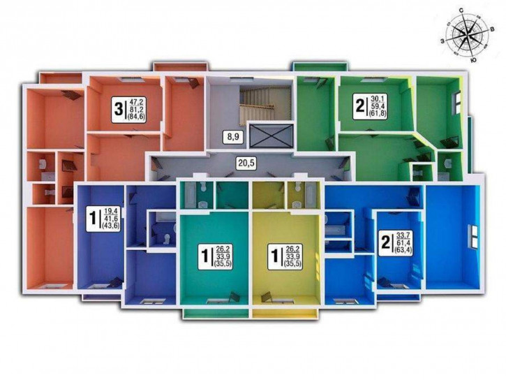 3-комн квартира 1-й Лиговский проезд, д.1