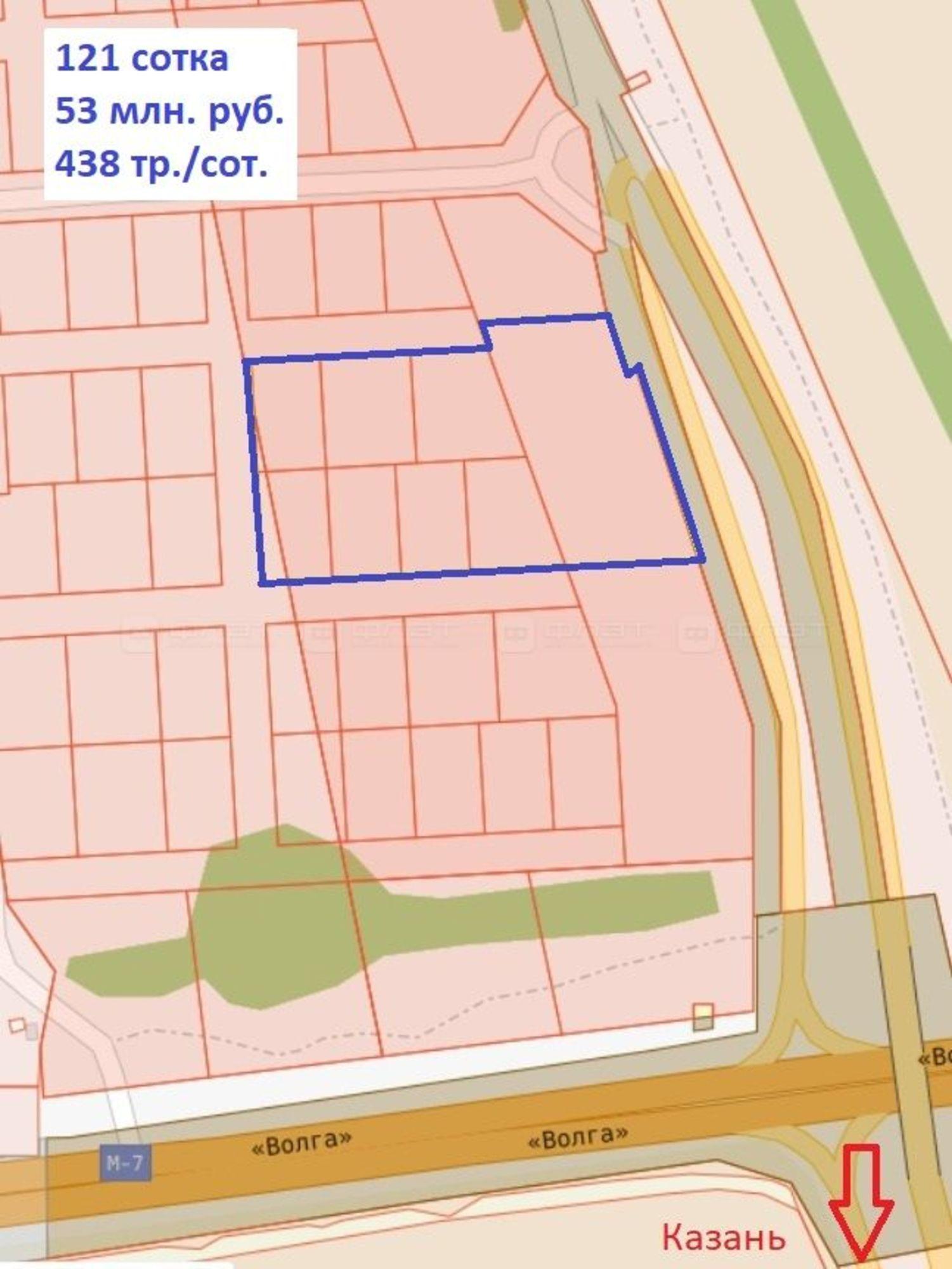 Купить землю, земельный участок за 53 000 000 рублей на ул. Полевая