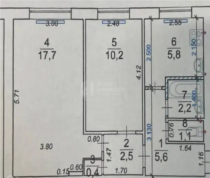 2-комн квартира Маршала Жукова ул., 14, литера Г